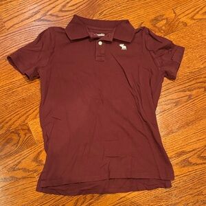 Abercrombie & Fitch Maroon Polo Shirt